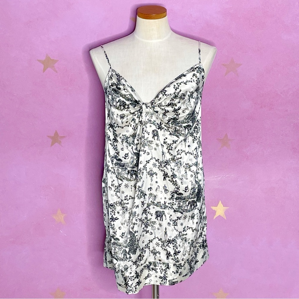 Victoria's Secret Rare Vintage Fairy Fantasy Print Satin Lingerie Large New